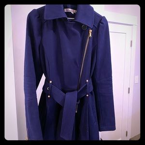 Kenneth Cole New York wool blend blue coat